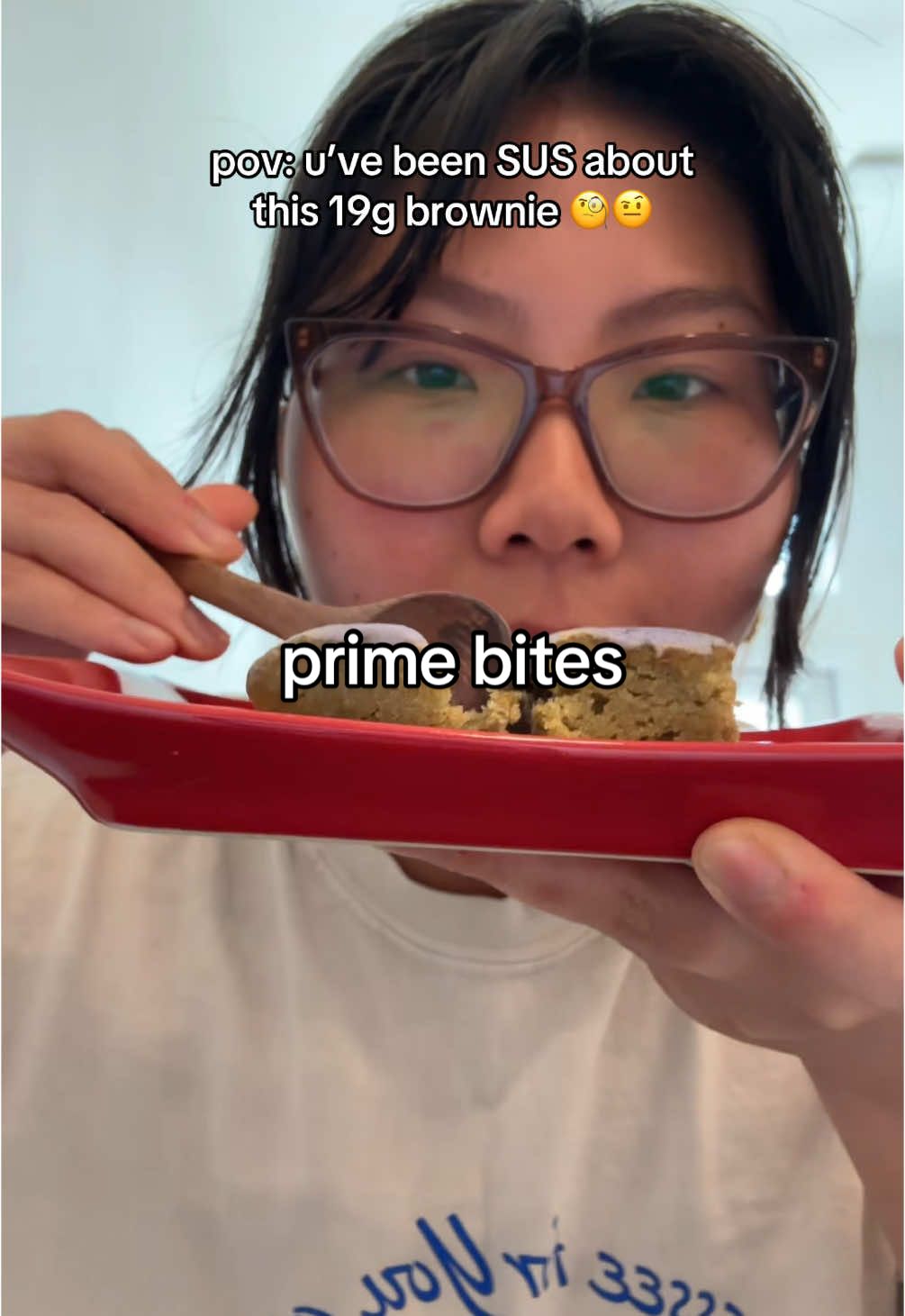I was NOT expecting it to taste like this… @Prime Bites Protein Treats 😳 #primebitesbrownies #primebitesreview #proteinbrownie #proteinsnack 