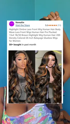 #CapCut Highlight Ombre Lace Front Wig Human Hair Body Wave Lace Front Wigs Human Hair Pre Plucked 13x4 1B/30 Brown Highlight Wig Human Hair 200 Density Colored 26 Inch Balayage Glueless Wigs for Women #amazon #amazonwig #hair #CapCut #humanhair #wiginstall #fyp #viralvideos @Vemalin 