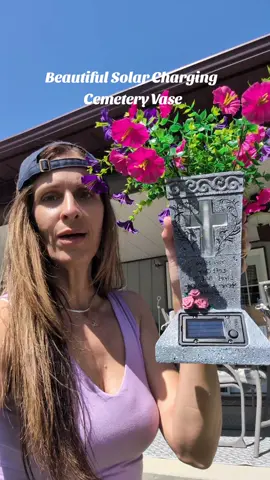 This is so pretty at night!  #solar #cemetery #musthave #Outdoors #lights #flowers #deals #dealsforyoudays #flashsale #sale #tiktokshop #tiktokfinds #getyoursnow #family #freeshipping #memorial 