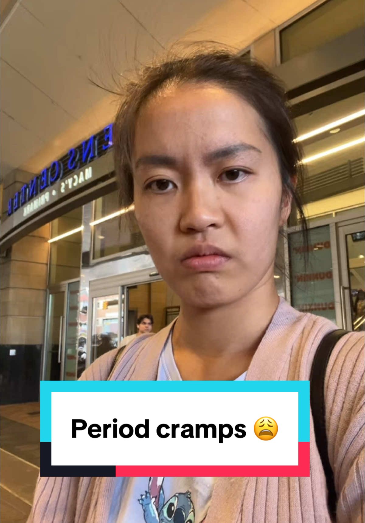 Having period cramps and having to go to work is the WORST 😩 FYI: I do NOT work in the mall. #fyp #periodcramps 