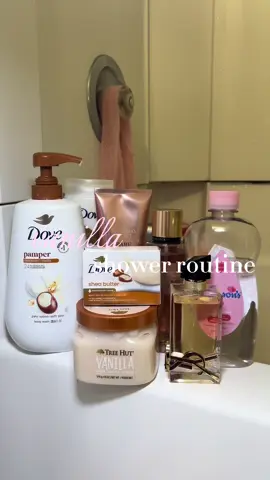 Where are my vanilla girls ? This shower routine will have you smell so good😍🍦🛀🫧 #fypシ #vanilla #vanillaperfume #vanillagirl #perfumetiktok #bodycareroutine #showerroutine     @Dove Beauty & Personal Care @Tree Hut @Victoria’s Secret @YSL Beauty 