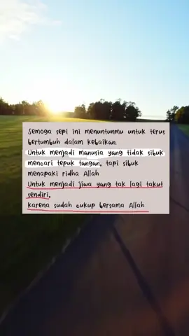 Terus gapai ridho Allah… menperjuangkan cinta n ridho Allah…. #izinkan #cintanyaaku #ridhoallahbersamakita #allahmahabaik #bersyukur #mengikhlaskan #katakata #selflove #ikhlaskan #fypage✨💫😇😌 #fypage #pendampingmu #fyp #memperjuangkancinta 