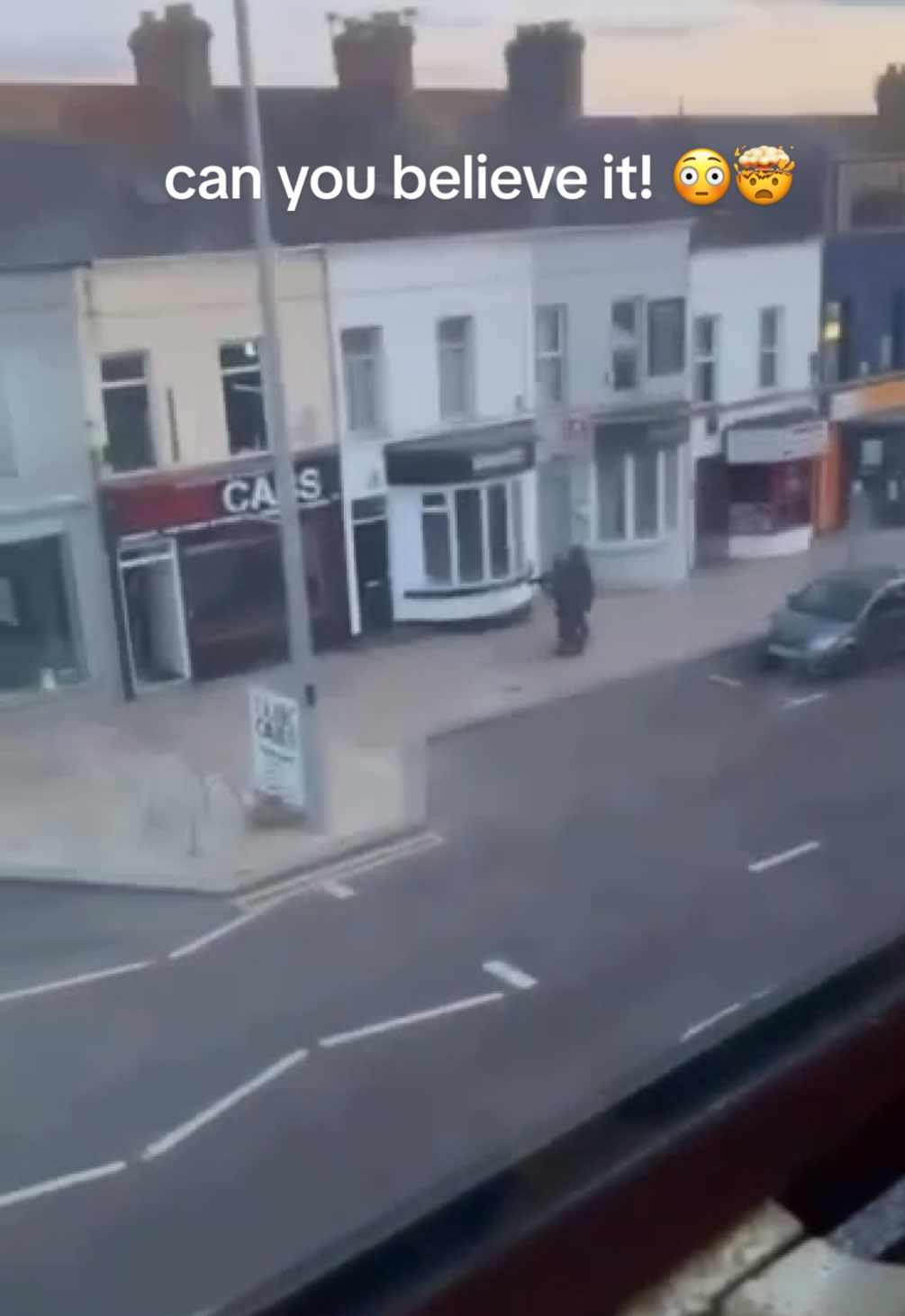 Armed standoff outside Quik Cabs in Bangor tonight — police talked him down 🔥                  #RealLife #StreetNews #OnScene #LiveFootage #WhatJustHappened #Bangor #NorthernIreland #QuikCabs #UKNews #BreakingNews #PoliceStandoff #CaughtOnCamera #FYP #ViralUK #TikTokNews 
