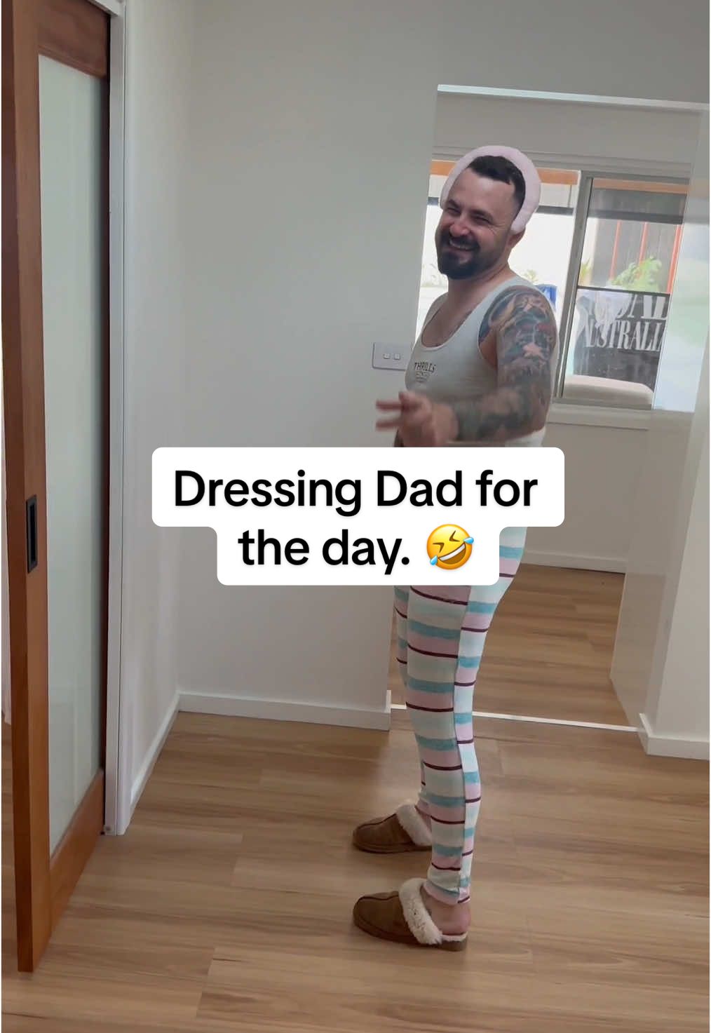 And that's why we now have to move neighbourhoods...🥲#dadprank #OOTD #couples #makeover #servdcards @kellyjmcfarlane 