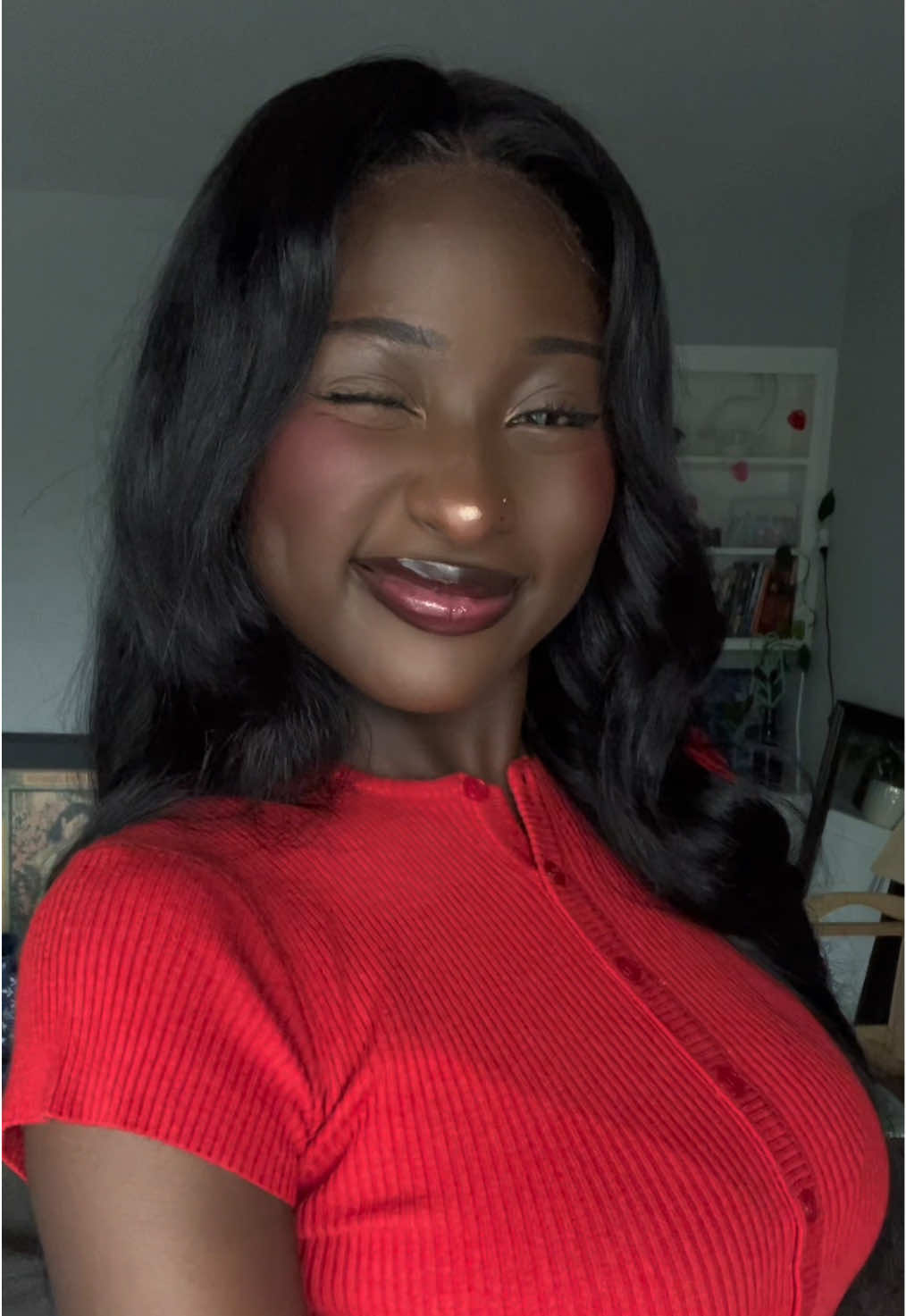 lipliner: @L.A. Girl Cosmetics perfect precision eyeliner pencil in dark brown  gloss: @EADEM lip softening balm in bissap glaze 