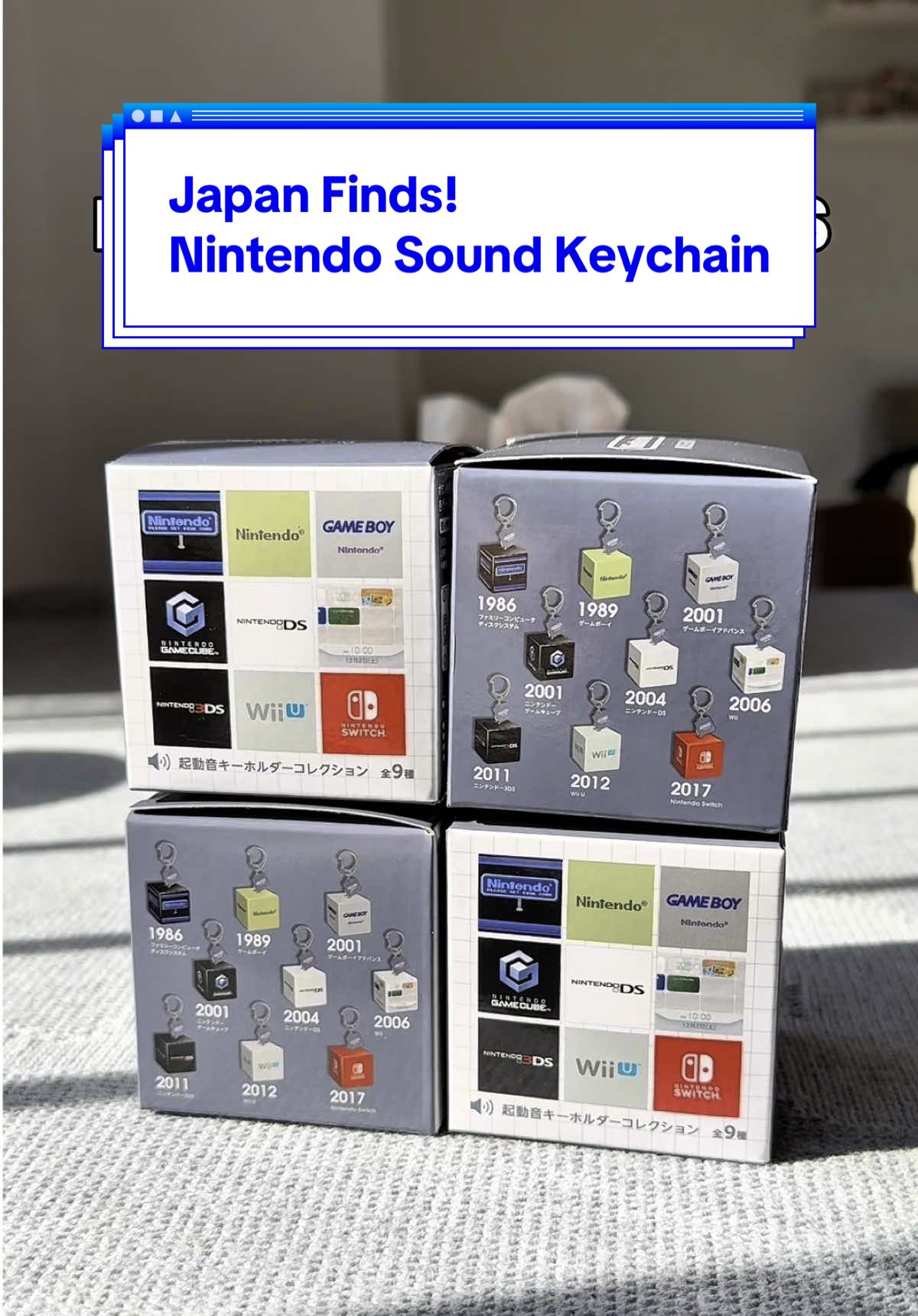 This #nintendo #sounddrop #keychain are super cool! It has the start up sound of each consoles and there are 9 to collect! Only at #nintendomuseum in #kyoto #japan #japanfinds #console #gamecube #nintendoswitch #wiiu #nintendods 