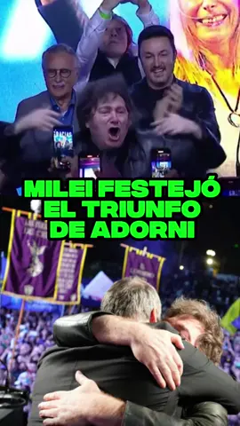 MILEI FESTEJÓ EL TRIUNFO  DE ADORNI #adorni #milei #mileipresidente #argentina🇦🇷  