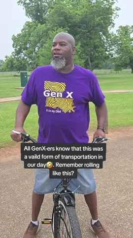 This transport method got the job done!🤣 #fyp #foryoupage #genx #boomers #memories #nostalgia #bike #handlebars #transport #keepitreal #iykyk #frfr #weoutside #70s #80s #country #ijs #louisiana #rolling #backthen #pov #pump #riders #lol 