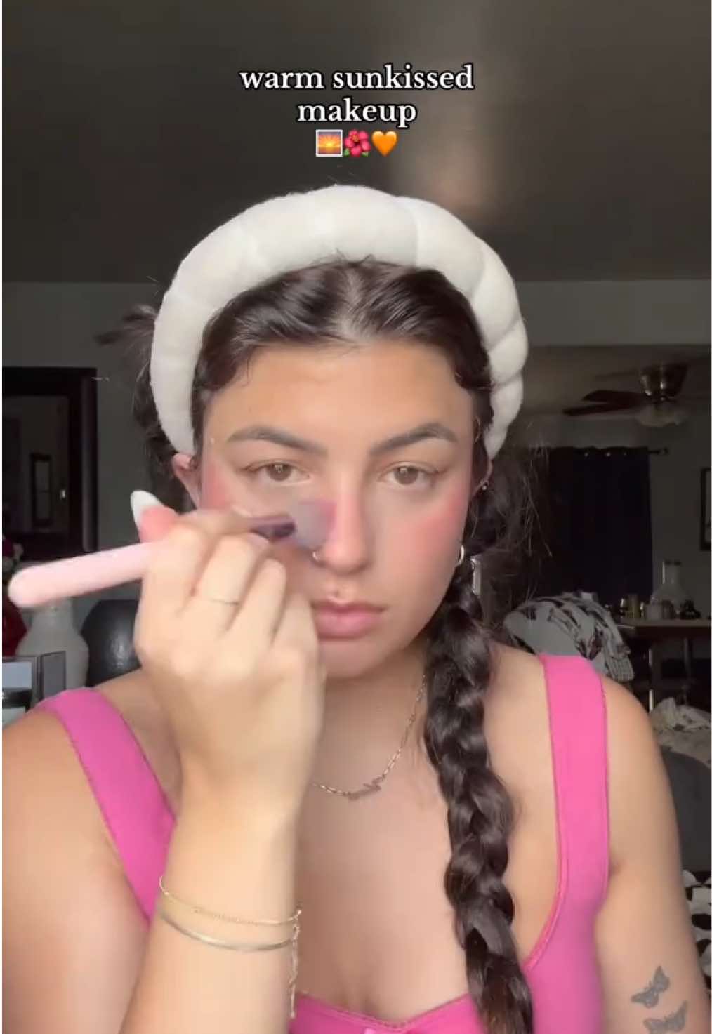 the perfect summer makeup!! 🌺🤍 sunscreen- Hawaiian tropics sheer touch   ilia- skin milk  Saie- sunglow illuminator  eyeliner- Nyx epic ink in espresso  concealer- Tarte shape tape  blush stain- benefit benetint  powder blush- saie in grazie  powder highlight- tarte  freckle pen- handaiyan freckle pen  lip stain- sacheu in piinked  mascara primer- Loreal voluminous  lip gloss- maybelline lifter gloss in shimmer  1st setting spray- Milani make it last dewy 2nd setting spray- one size on til dawn  creamy highlight- kiko radiant touch  mascara- loreal telescopic in ultra black  #warmbronzysunkissedmakeup #warmsunkissedsummermakeup #bestmakeuptutorial #sunkissedwarmcool #warmbronzersforsunkissedlook #warmsunkissedhighlights  @ILIA Beauty @Hawaiian Tropic @Saie @NYX Professional Makeup @tarte cosmetics @BenefitCosmeticsCA @sacheubeautyusa_ @L’Oréal Professionnel @Maybelline NY @Milani Cosmetics @ONE SIZE BEAUTY 