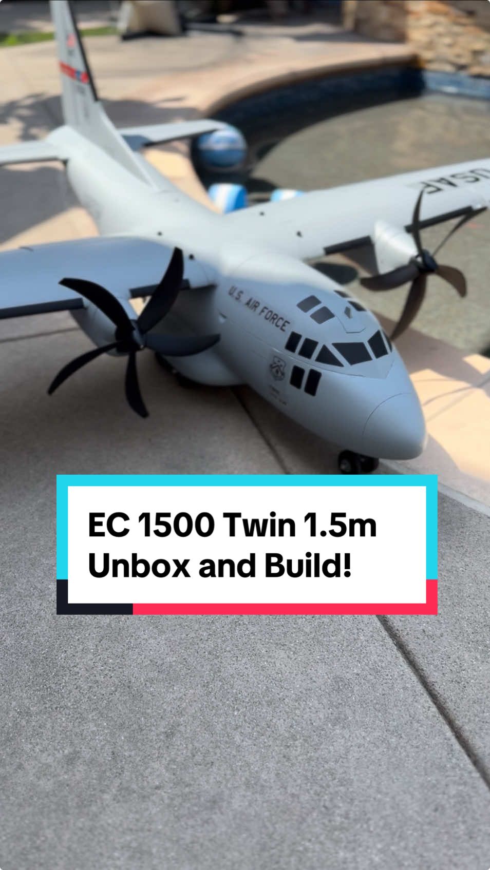The E-flite EC 1500 has been on my wishlist for a long time. Excited to see what this thing can do! #rcairplane #rcplane #warbird #military #veterans #airplane #plane #eflite #horizonhobby #flight #aviation #cargoplane #militaryplane 