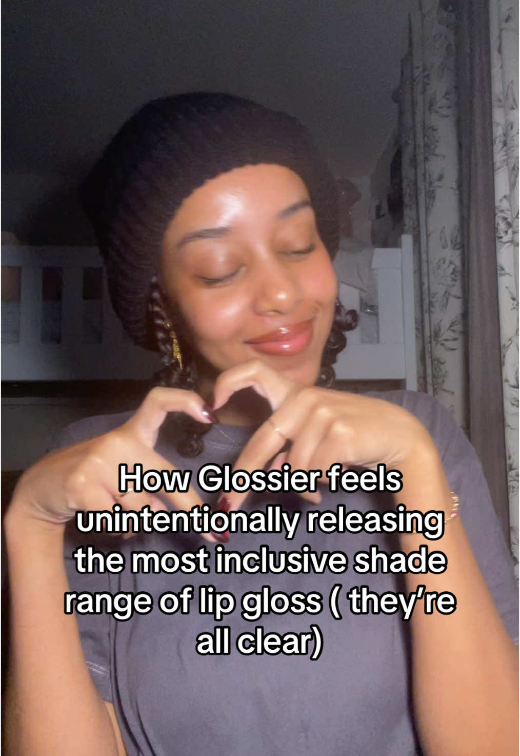 I used to pray for times like these @Glossier #lipgloss #shaderange #blackskin #makeup #lipglaze 