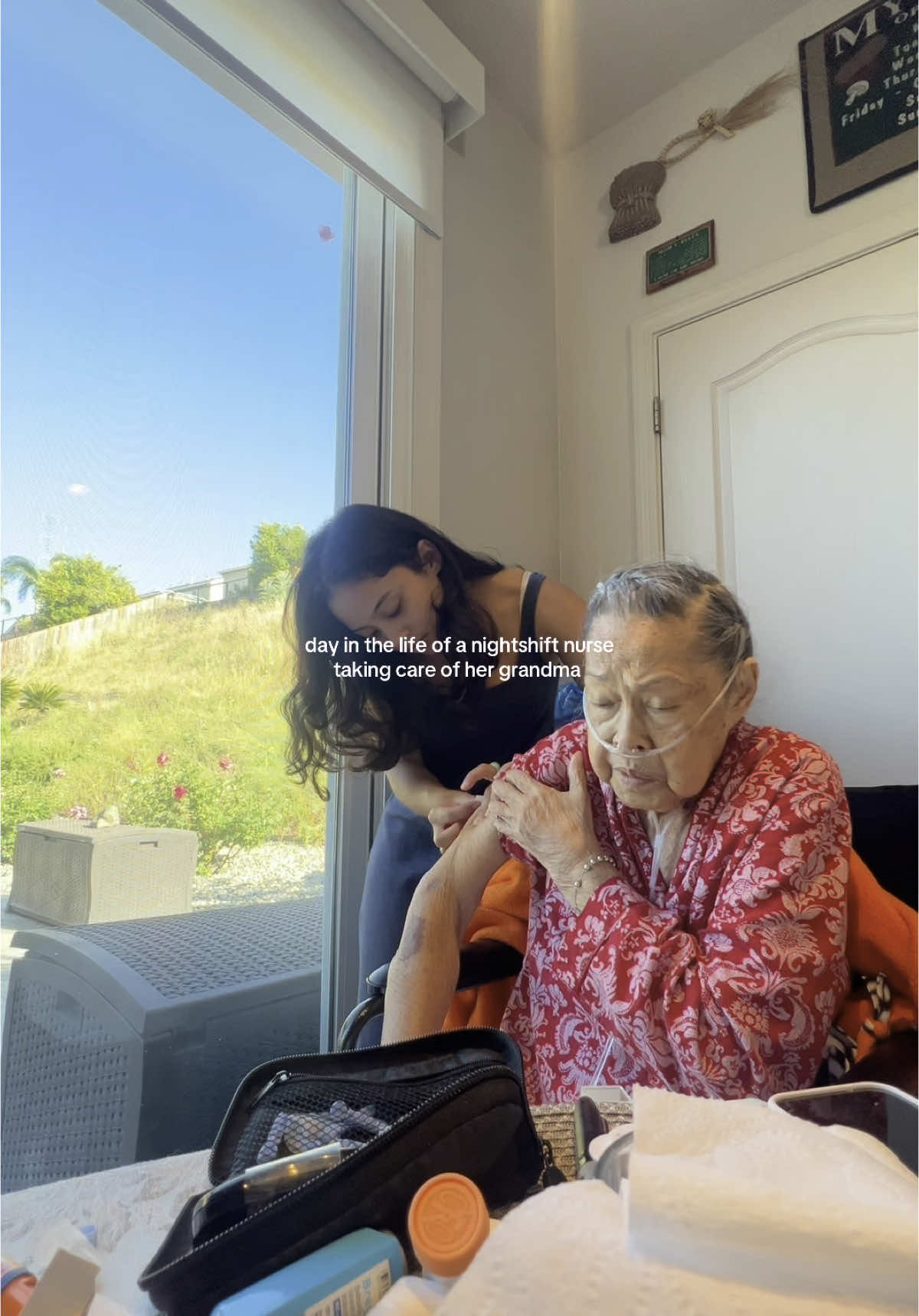 We had to take my grandma to the hospital today… As a nurse, it’s so hard to just sit back and watch—I feel so helpless. She seemed to be making progress, but now she’s developed another lung infection. With so many comorbidities—A-fib, refractory asthma, heart failure, kidney failure, diabetes—it’s tough to find the right balance in her care. I’m reminded of how much nurses and healthcare workers do, and I’m so grateful for her team and the way they’ve advocated for her. My grandma means the world to me. She raised me, supported me, and believed in a future for me that I’ll always be thankful for. She couldn’t have children of her own, but she’s always seen us as her own—and we’ve always seen her the same way. #nurse #nursing #nightshiftnurse #nurselife #caregiver #caregiverlife 