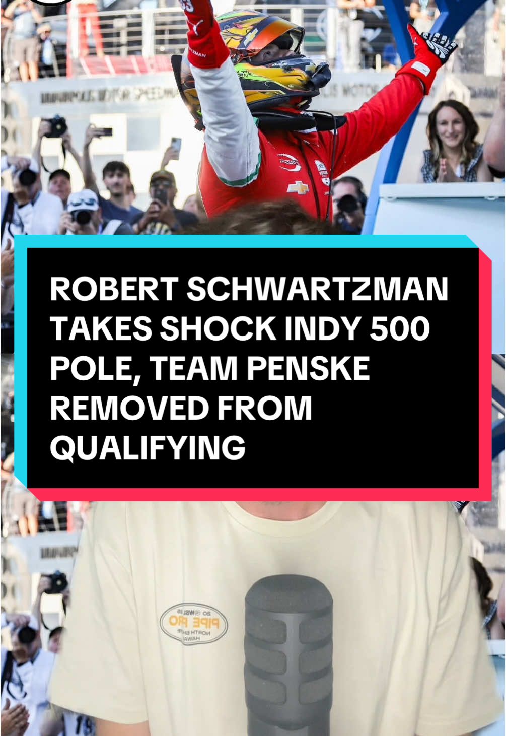 ROBERT SCHWARTZMAN TAKES SHOCK INDY 500 POLE, TEAM PENSKE REMOVED FROM QUALIFYING #nascar #racing #Motorsport