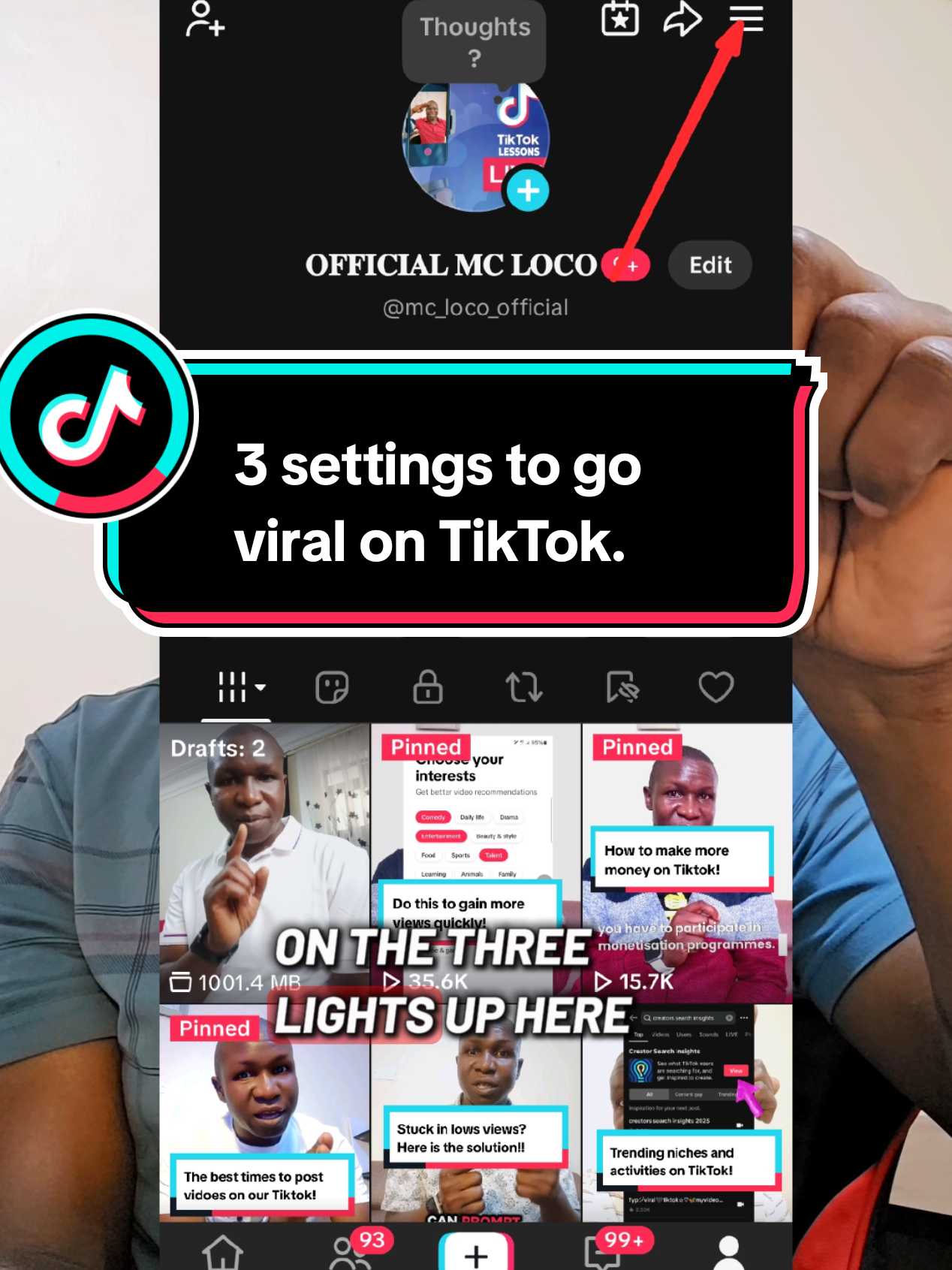 Three settings to help you go viral on TikTok!! Check them now!! #viralvideos #tiktokviral #nigeriantiktok🇳🇬 #goviral #goviraltiktok #trendingvideo #creatorsearchinsights 