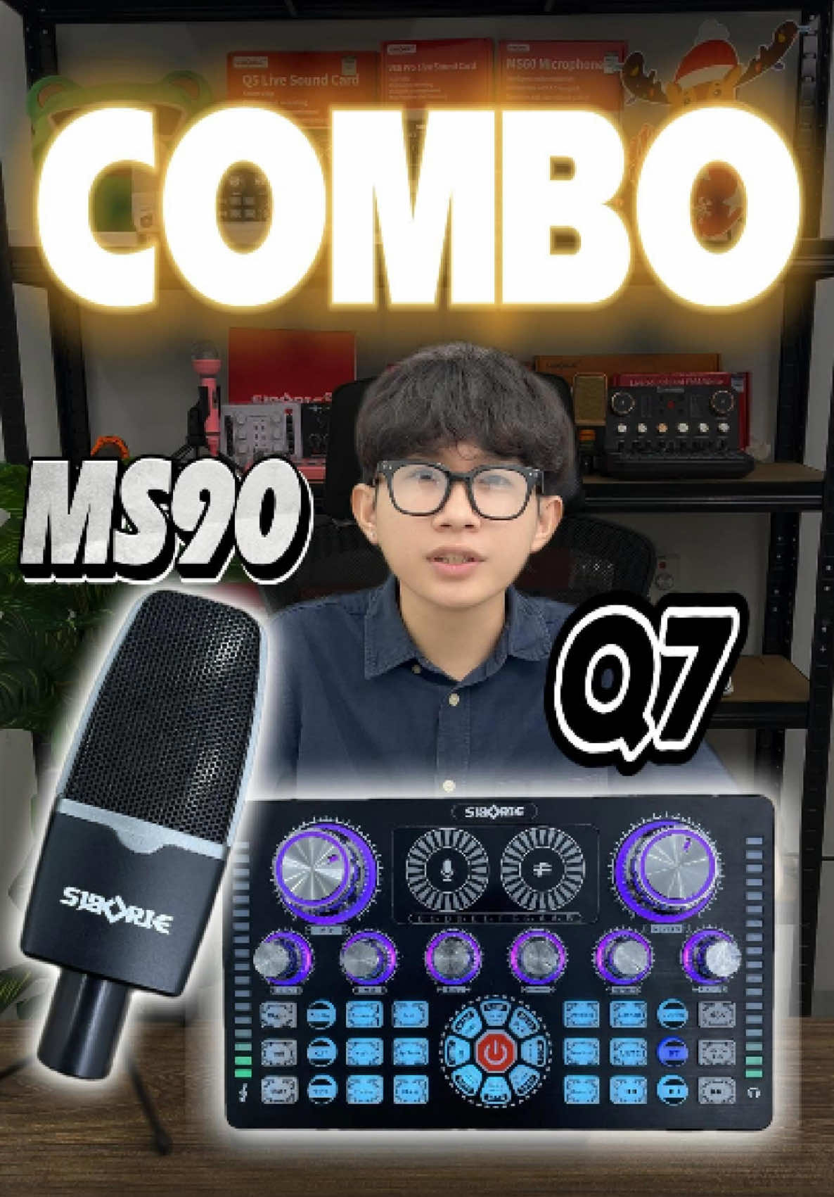 🎶 Với combo Soundcard Q7 + Mic MS90 sẽ mang lại cho bạn trải nghiệm tuyệt vời ❤️‍🔥🎤🎼🎵 #siborie #soundcard #siboriesoundcard #livestream #micthuam #xuhuong2025 