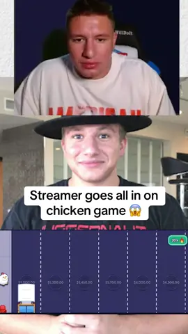Streamer goes all in on chicken game 😱 #stevewilldoit #crossyroad #streamer #kick 