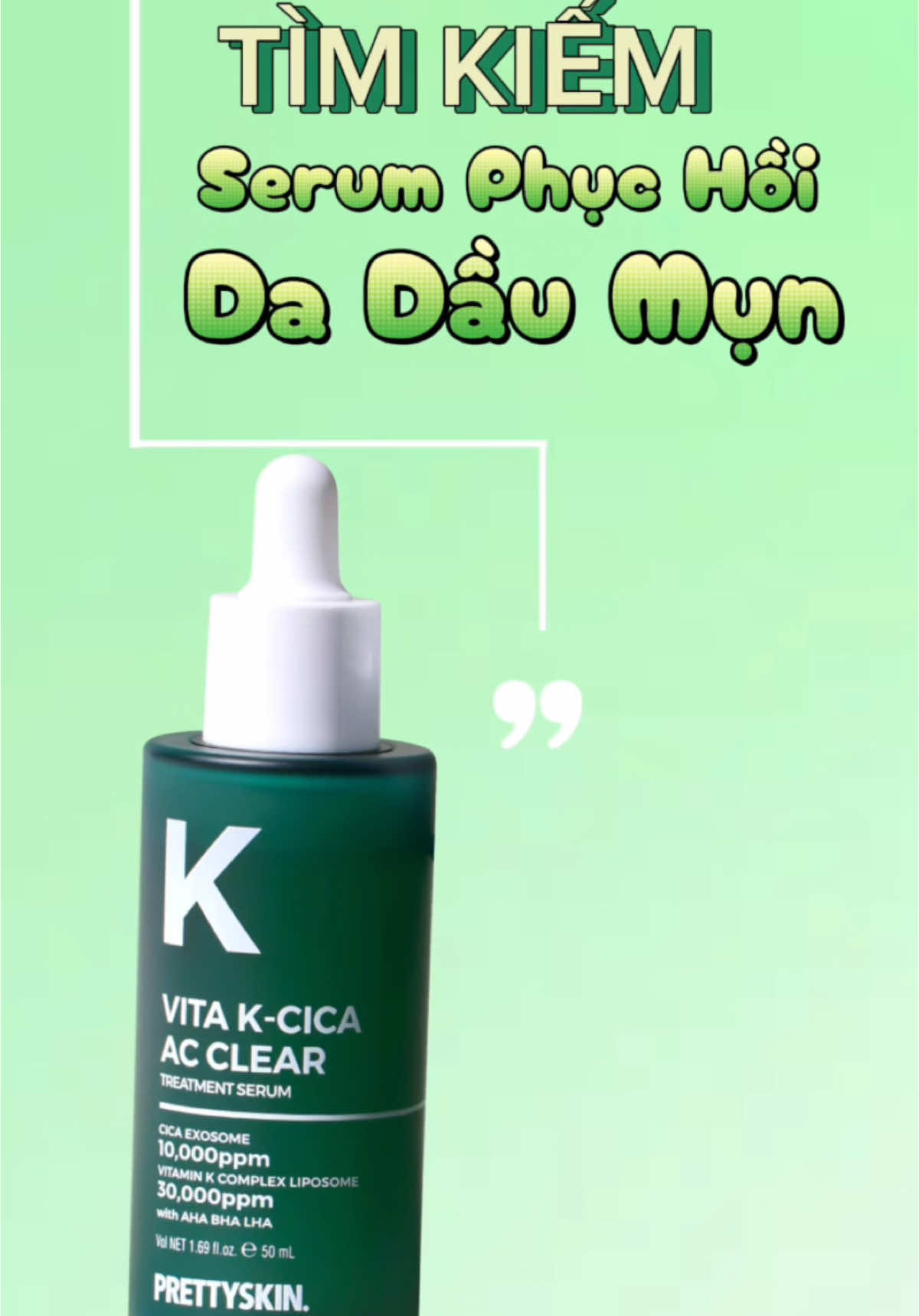 Tìm Kiếm Serum Phục Hồi Cho Da Dầu Mụn #prettyskin #prettyskinvietnam #vitak #serum #dadaumun 