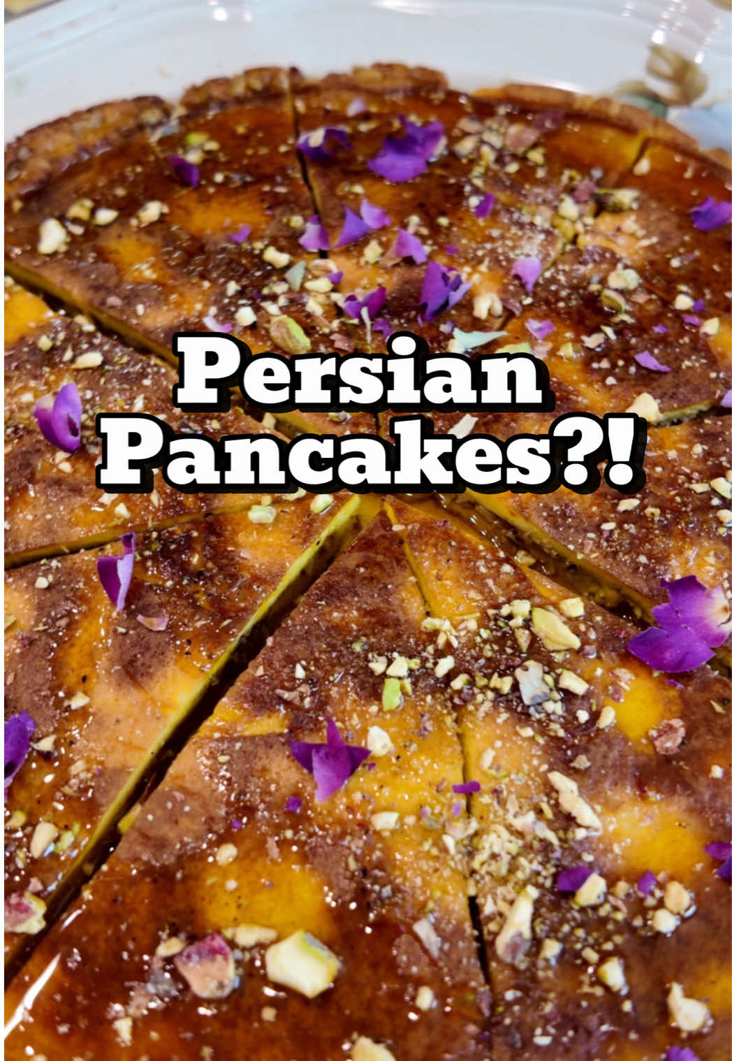 Bet you never had Persian pancakes before! 👨🏻‍🍳💚 Amoo Yousef blends saffron & love into the big flip! #cwy #Recipe #cookingshow #homecooking #persianfood #iranianfood #persianpancakes #khagineh #tabrizi #fyp #fypシ゚viral #fy #walnut 