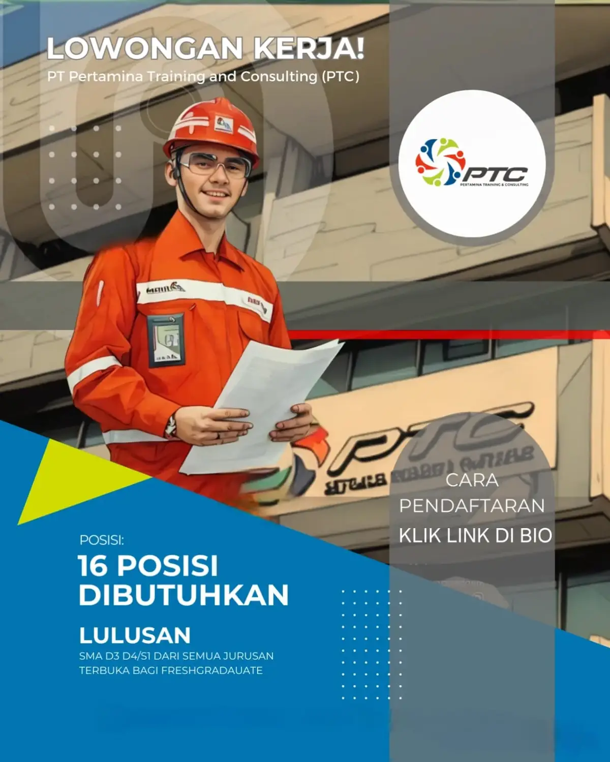 syarat, lokasi & cara melamar silahkan KLIK link di bio kami * bagi yang berminat dan memenuhi kualifikasi, silahkan daftarkan diri anda dan share informasi ini ke teman-teman kamu, pendaftaran secara online * perhatian: kami tidak pernah meminta imbalan atau biaya dalam bentuk apapun terhadap rekruitmen ini, apabila ada pihak yang mengatasnamakan kami atau perusahaan meminta biaya seperti transportasi atau akomodasi atau yang lainnya bisa dipastikan itu palsu!!! #ptpertamina #persero #pertamina #pertaminaindonesia #lowongankerja #loker2025 #pekerjakeras #viral #fyp #fypvideo #xybca #xyzabc #parahsihkalogakfyp #bumnuntukindonesia #bumnuntuknegeri #lokerterbaru #lokerterupdate #job #jobs #jobsearch #ptc #lokerptc #PTC