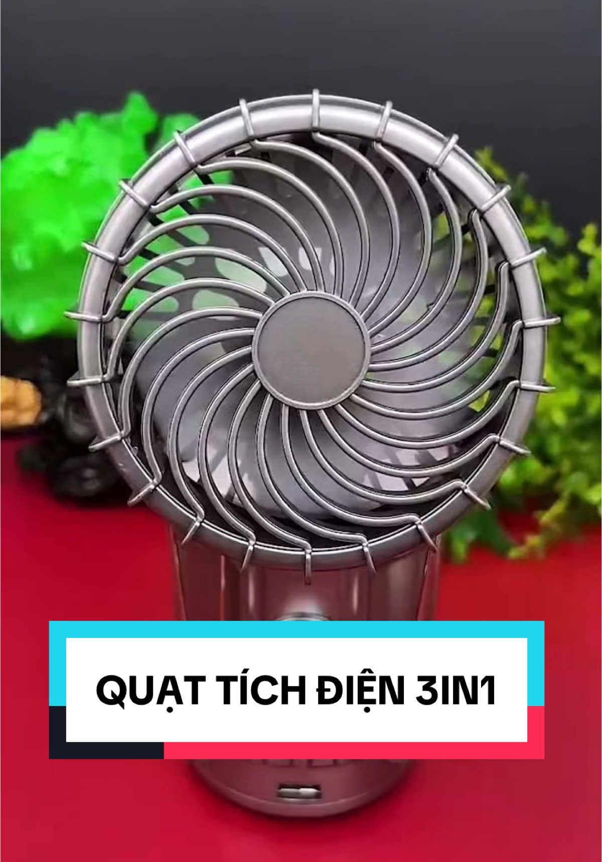 Quạt tích điện mini 3IN1 #quattichdienmini #quat3in1 #quattichdien #giadungsmart #viral #xuhuong #uocduoclenxuhuong 