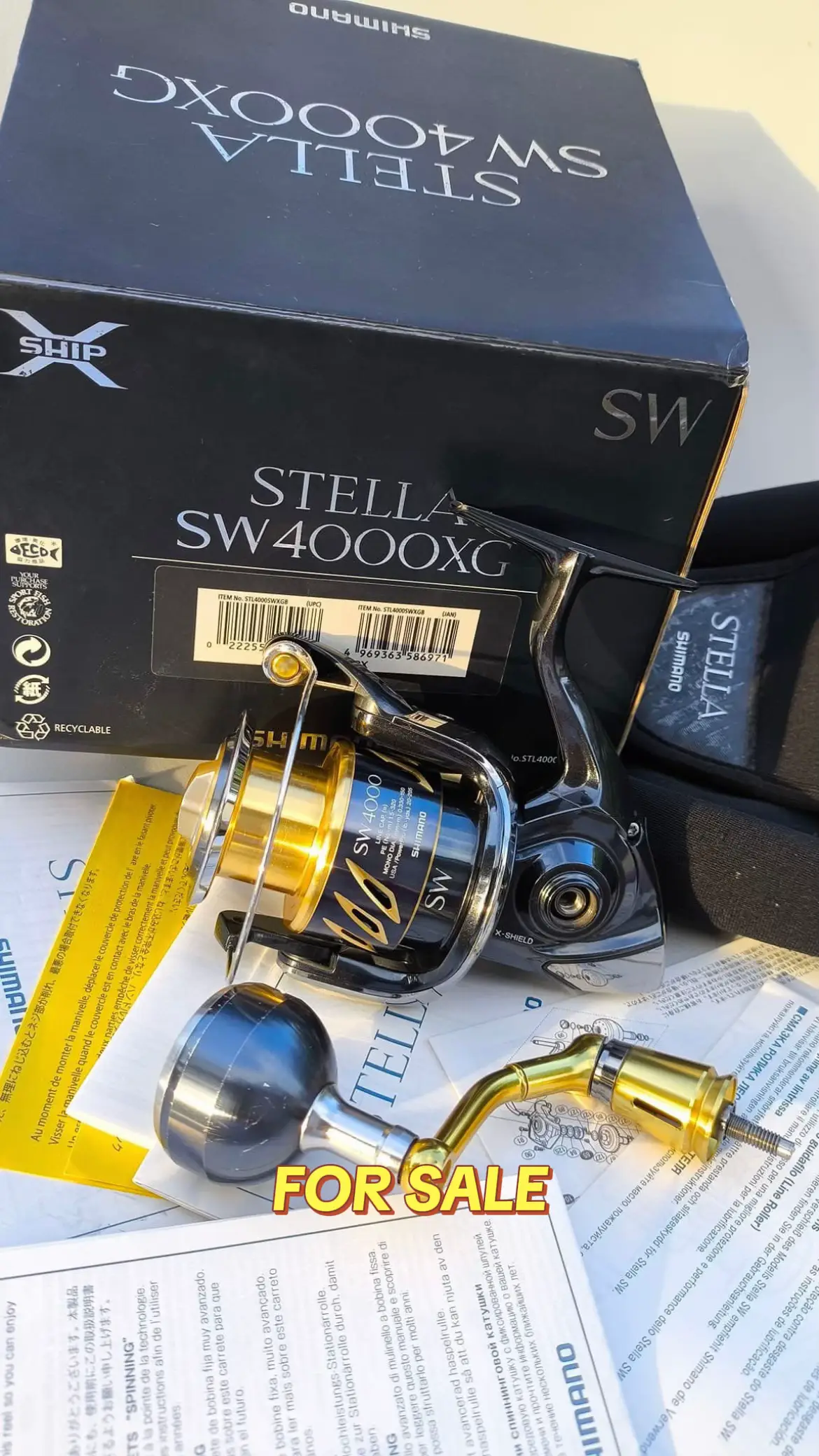 For sale Reel shimano stella sw 4000xg Kondisi body like new Mesin 100% smoth  Kelengkapan box,tas,suku cadang,kartu garansi  Harga 6,xxx.xxx Untuk detail nya langsung dm tiktok  #shimanoreels #shimano #shimanoindonesia #reelshimano #shimanofishing #shimanostella 