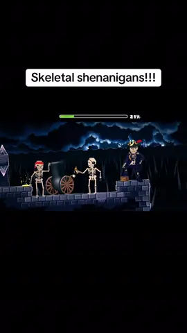 Skeletal shenanigans new coolest lvl!! #geometrydash #gaming #robtop #skeleton #event #level #gd 