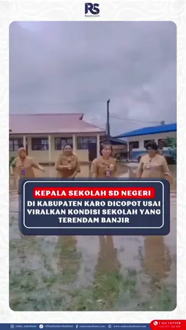 Tindak lanjut tegas dari Dinas Pendidikan Kabupaten Karo setelah viralnya video kondisi SD Negeri yang terendam banjir. Kepala sekolah dicopot untuk memastikan penanganan dan perhatian lebih serius terhadap fasilitas pendidikan demi kenyamanan dan keselamatan siswa. #radarsukabumi #Karo #Pendidikan #BanjirSekolah