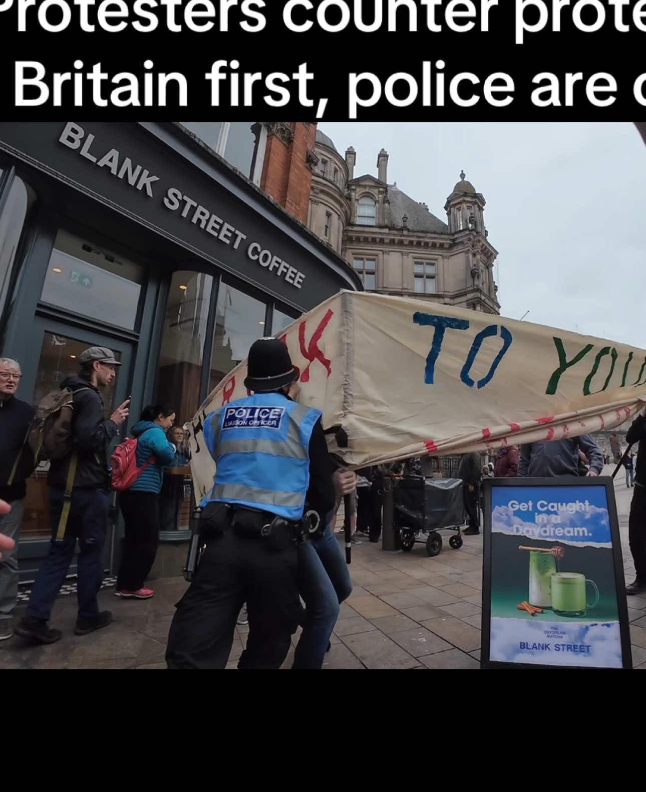 Police are on it against left side of protest trying to counter and cause problems #protest #police #birmingham #fyp #viral_video #foru 