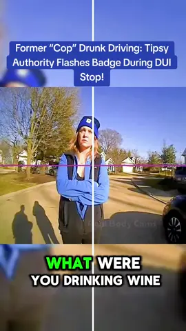 Former “Cop” Drunk Driving: Tipsy Authority Flashes Badge During DUI Stop! #cops #copsoftiktok 
