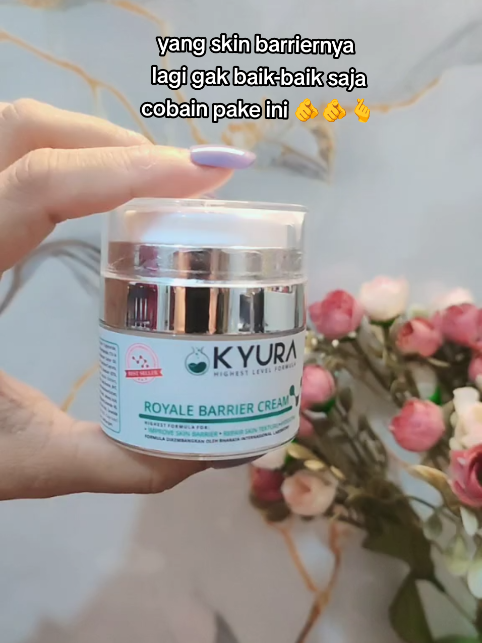 cobain pake ini bikin lembab #skinbarrierrepair #kyuraskincare #barriercream #moisturizer 