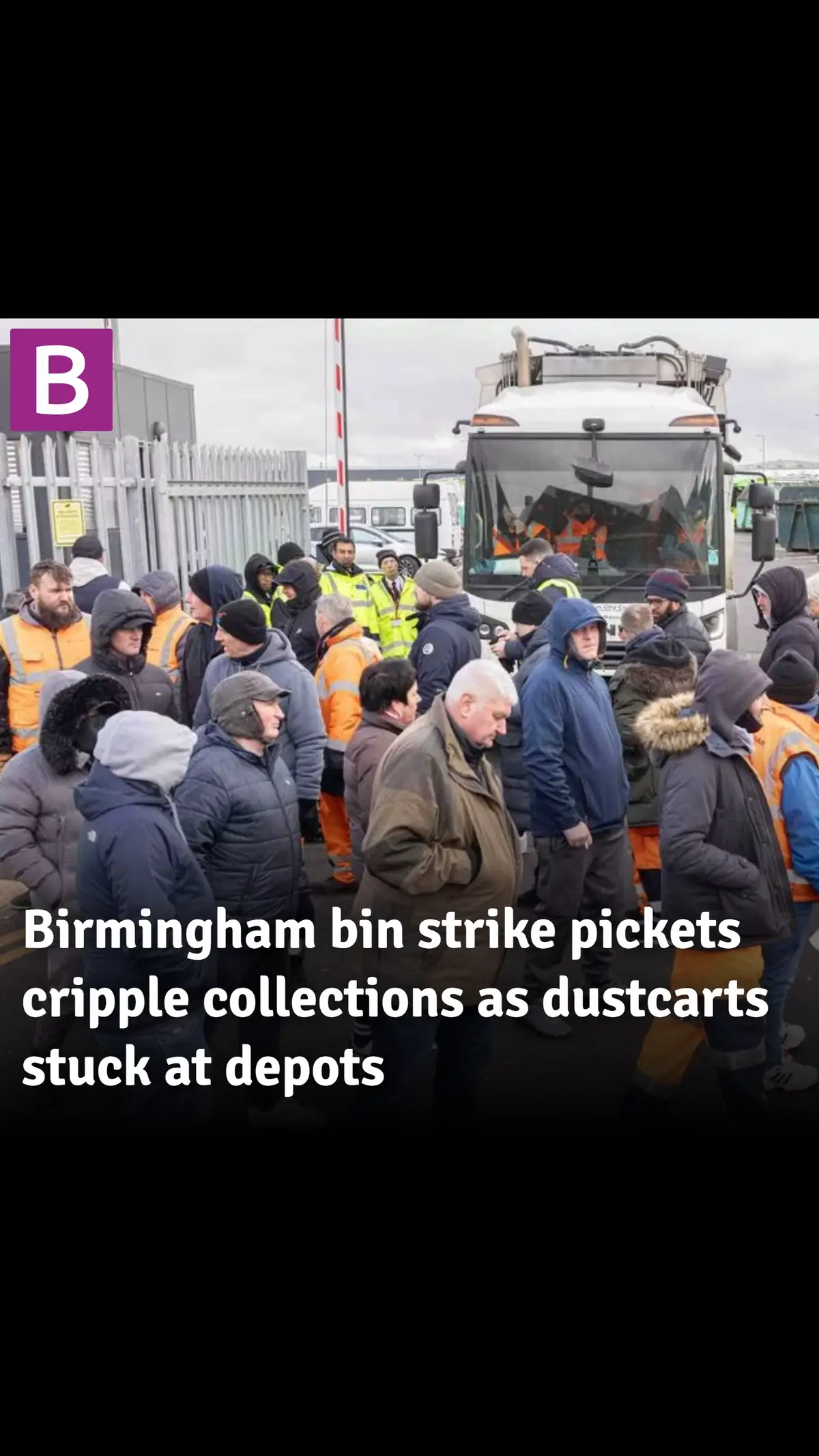 The city council said the picket lines delays would affect the amount of collections it was able to make today #binstrike #birmingham #birminghamuk #4u #foru 