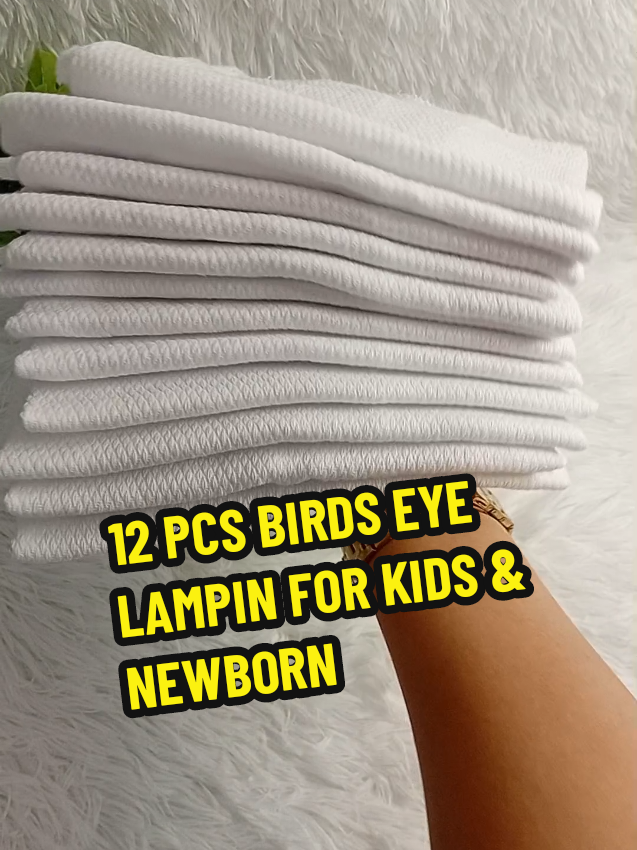 12 PCS BIRDS EYE LAMPIN for kids and Newborn very absorbent high quality fabric #lampin #birdseyelampin 