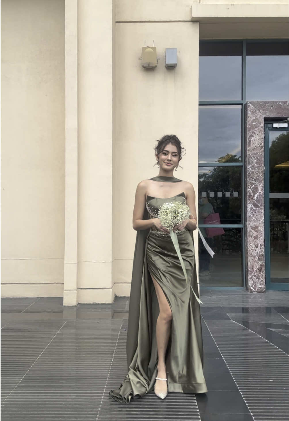 My gown as maid of honor 🤍 #Love #wedding  Designer: Jerson Juros Makeup: Maicah Lewis  Hair: Ar-ce Lambrino 