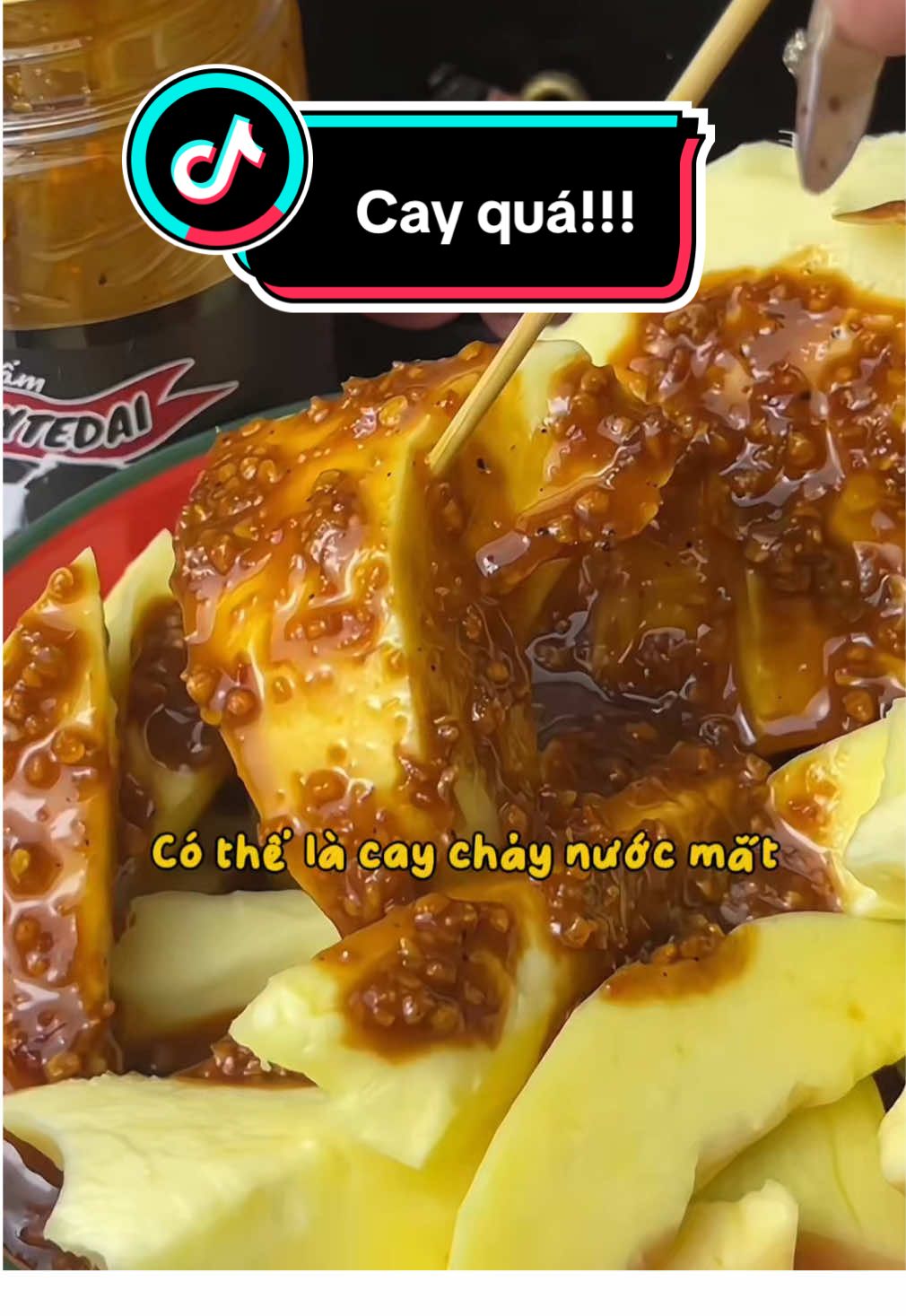 Trả lời @wtram. Cay chảy nước mắt luôn, caytedai x2 thì cay cỡ nào nữa đây 🥹🥹🥹 #caytedai #caibungnho #xoaichua #sotchamcaytedai #anvat #tiktokshop 
