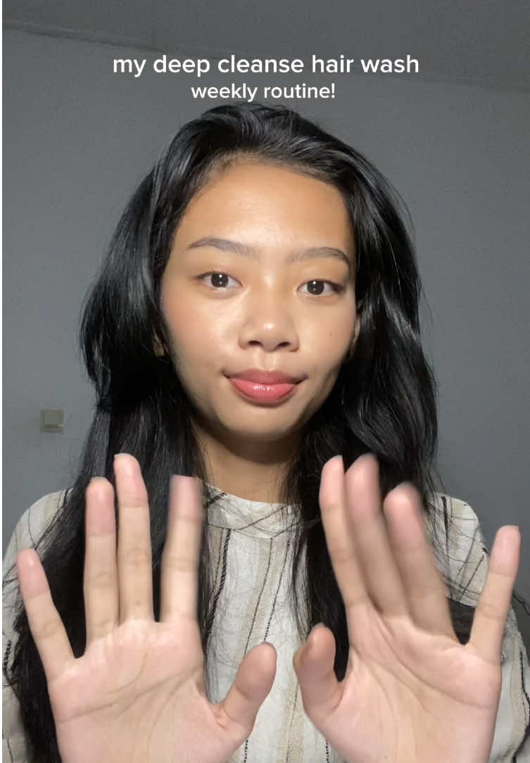 minimal seminggu sekali wajib deep cleanse hair wash routine ini 🫧🛁 #hairtok #haircare #fyp #hairwash #hairmask
