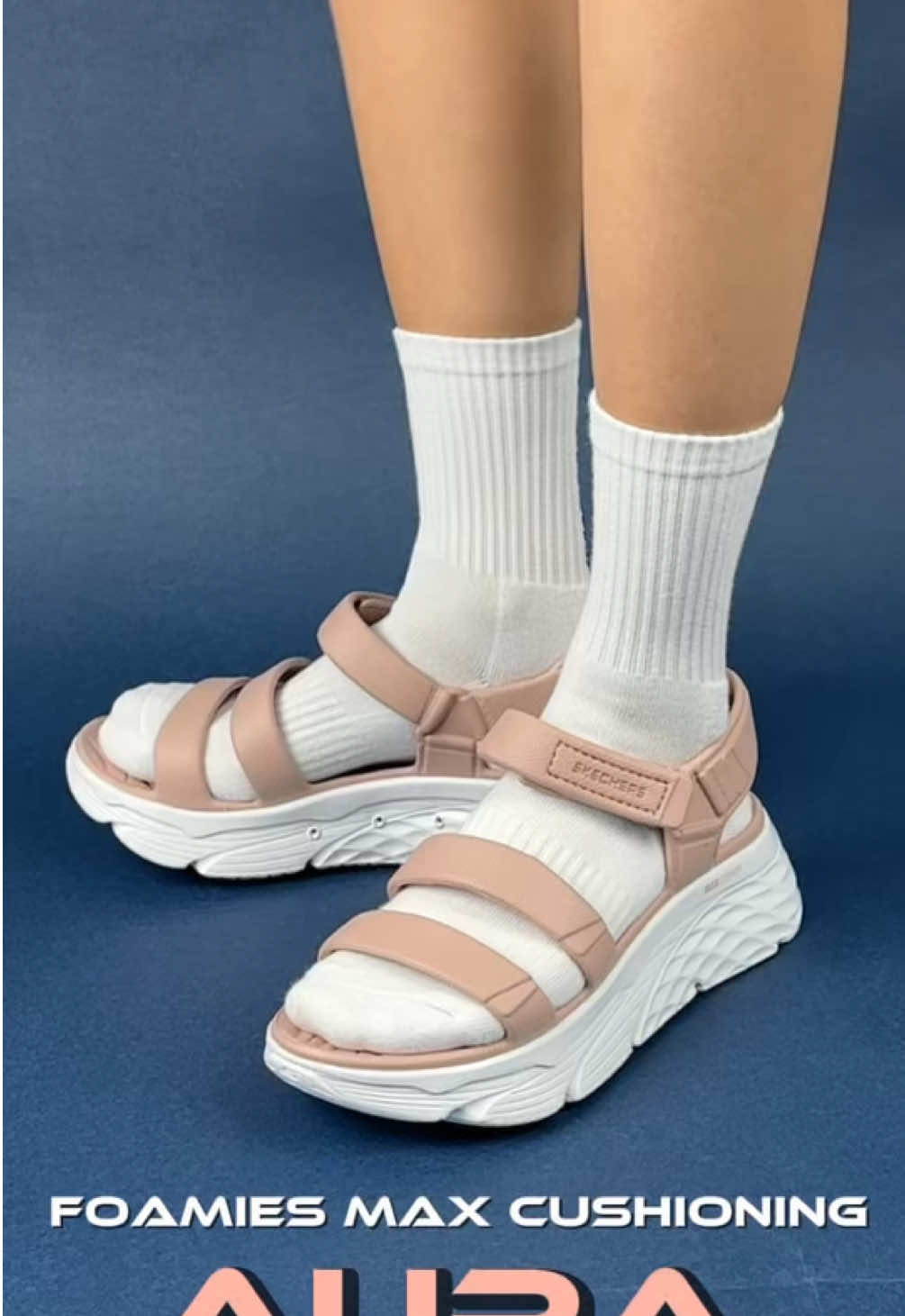 Foamies Max Cushioning - Aura #Skechers #Skechersth #Skechersperformance #Skechersthailand #สเก็ตเชอร์ส 