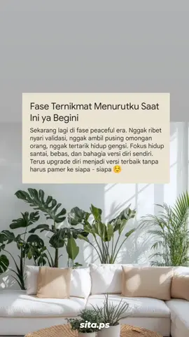 Ternyata begini lebih nyaman dan tenang ☺️ #hidupnyaman #hiduptenang #reminder #pengingat #hidupbahagia #hidupdamai #katakata #katabijak #fyp #soundviral #masukberanda 