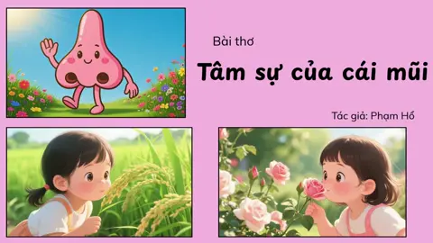 Bài thơ tâm sự của cái mũi, thơ mầm non 