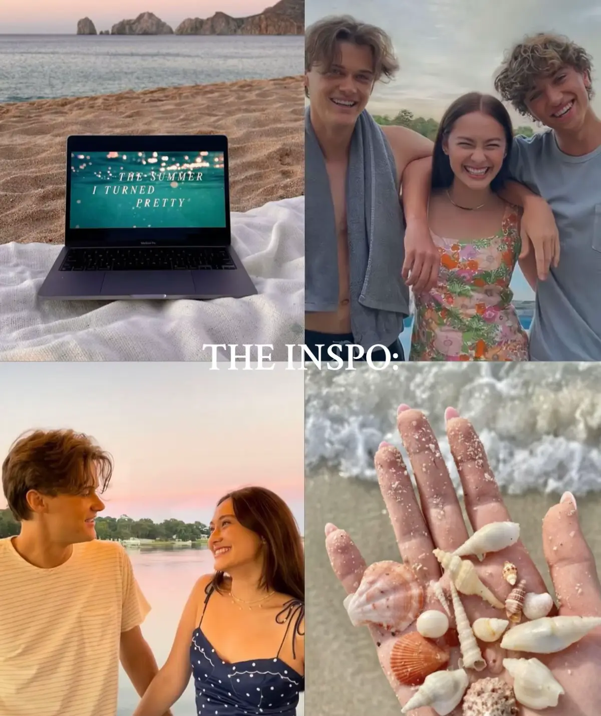 coastal makeup inspired by @the summer i turned pretty because I am SO EXCITED for season 3 I can barely contain myself… counting down the days to bellyconrad!!!! 🤩 #thesummeriturnedpretty #conradfisher #bellyconklin #beachmakeup #coastalvibes #seashells 