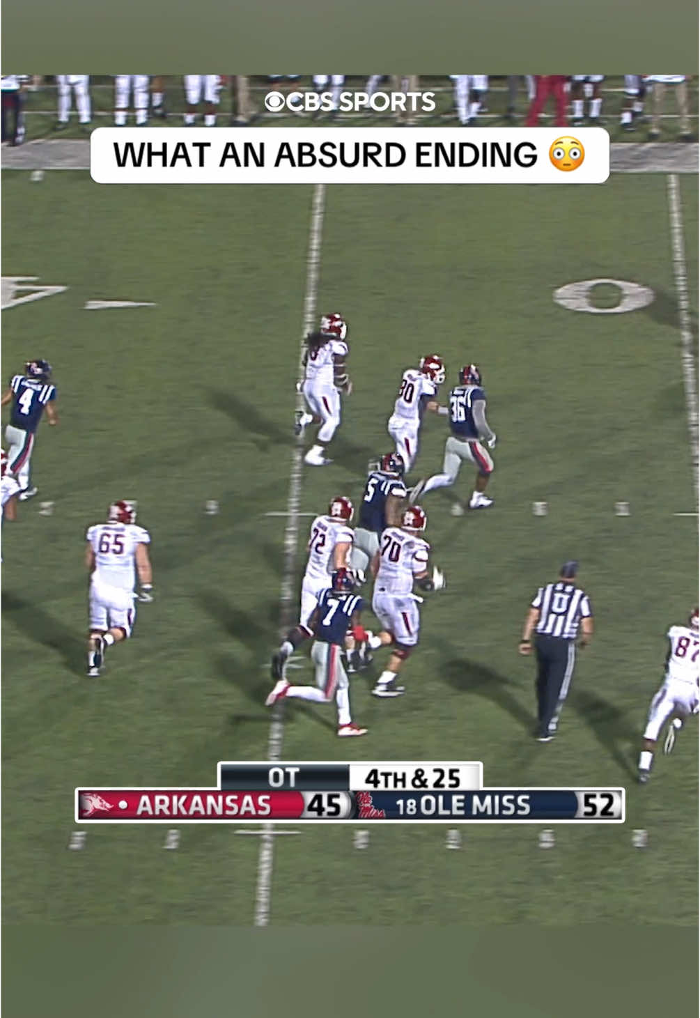 HOW did Arkansas pull this off?? 🤯#cfb #CollegeFootball #footballtiktok 