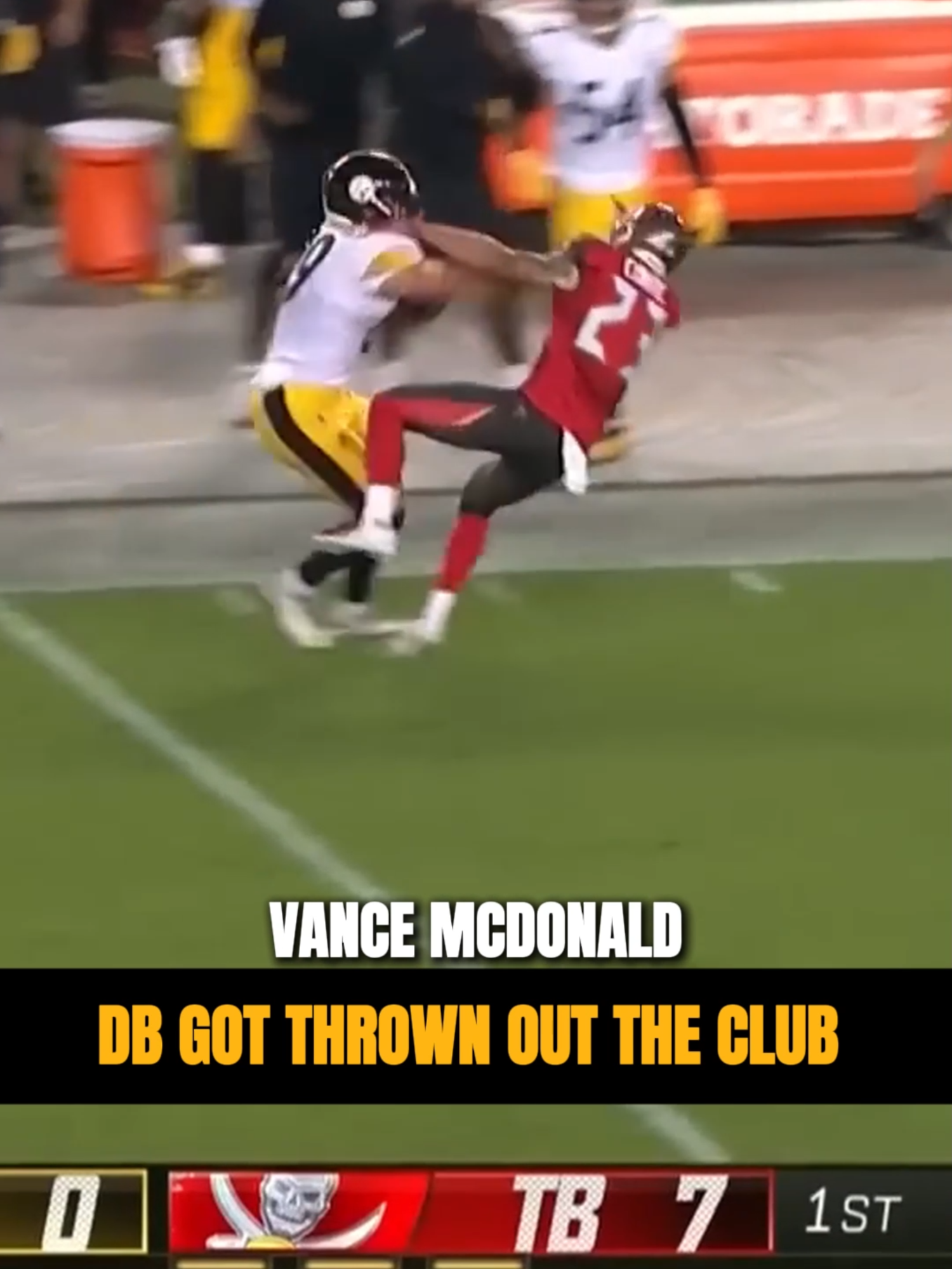 Vance McDonald Unleashed a VICIOUS STIFF ARM on the DB! #nflfootball #nflhighlights #nfl #steelersnation #sports