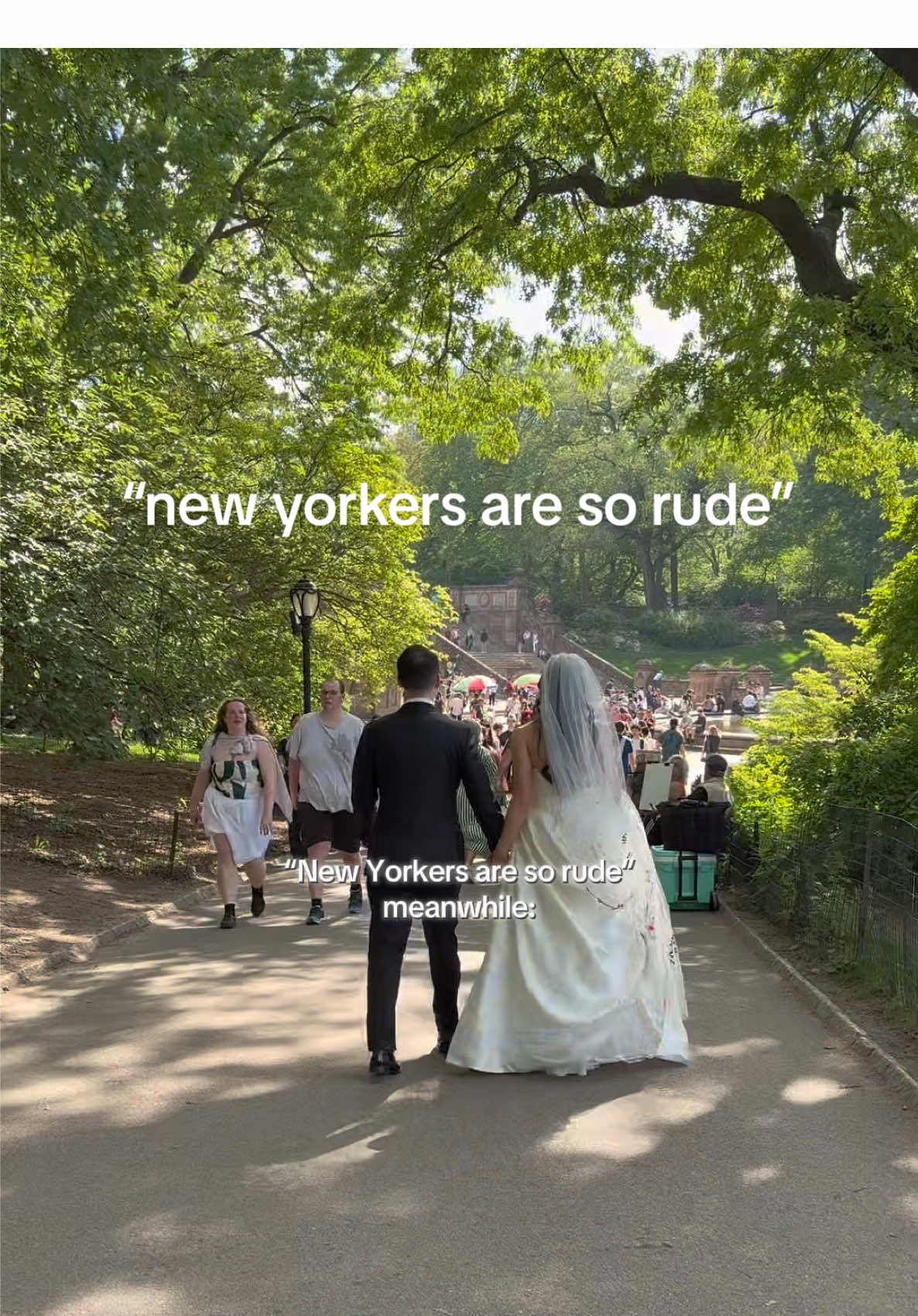 pov: new york helps celebrate your wedding day 🥹✨ congrats to the loveliest couple!! #fyp #wedding #nycwedding #weddingtiktok #nycweddings #weddingreaction #