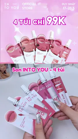 Nha.nh tay săn son 4 túi 99 cành, của nhà INTO YOU nha, số lượng và thời gian có hạnh 23.5 là hết chương trinh á 👉🏻🧺🧺 #intoyou #sonmoi #sonli #sonbun #xh #hot #viral #makeup #anhtuunboxing #sonintoyou #xuhuong #viralvideo 