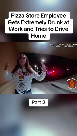 Pizza Store Employee Gets Extremely Drunk at Work and Tries to Drive Home Part 2 #cops #copsoftiktok #police #policeofficer #bodycam #crime #truecrime #truestory #foryou #fyp 