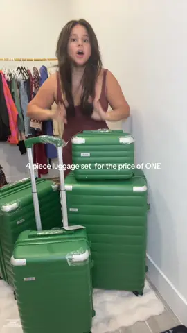 Vacation season is upon us! This luggage set is less than the price of one piece! Run and grab it up! Brig HR colored suitcases or the move! #luggage #luggagesets #brightluggage 