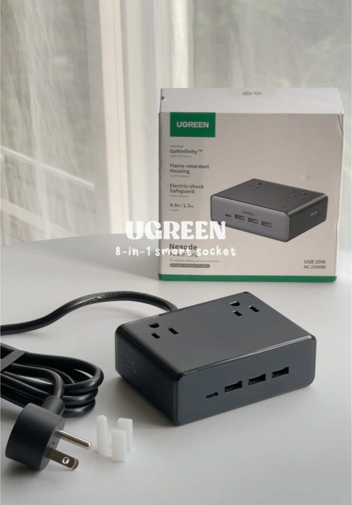 No more unplugging and replugging. UGREEN’s smart socket handles it all, even when I’m on the go ♡  . . #homebodyfinds #smartliving #ugreen #workfromhomeessentials #techtok #travelmusthave #smartsocket 