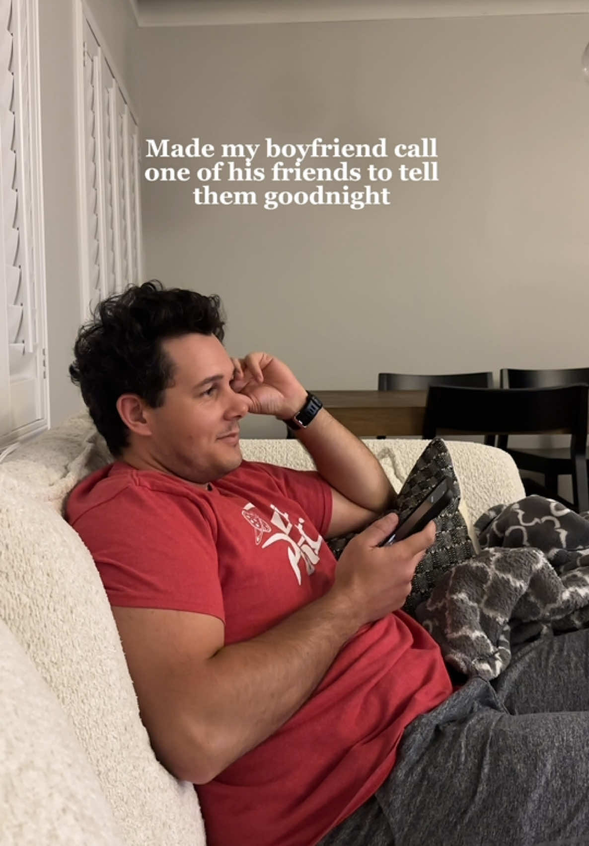 Immediately asks if he’s ok 😅 #goodnight #boyfriend #callinghisfriends 