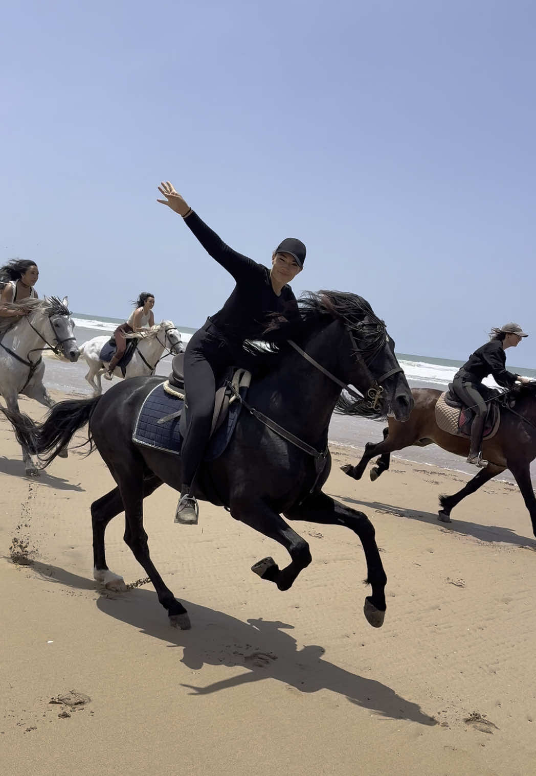 Let’s goooo! Morning rides with the girls 🐎🐎🐎 👉🏼 We are a Travel Agency based in Essaouira (Morocco). Join us for an unforgettable horseride holidays. Ride the best horses in town, and meet the best team of riders.  . . . . . . #horses #horsesoftiktok #horse #horsetok #equestrian #fyp #cheval #fypage #viral #viralvideo #pferd #horsesontiktok #лошадь #horselove #essaouira #morocco #lovak #caballos #cavalli #horsegirl 