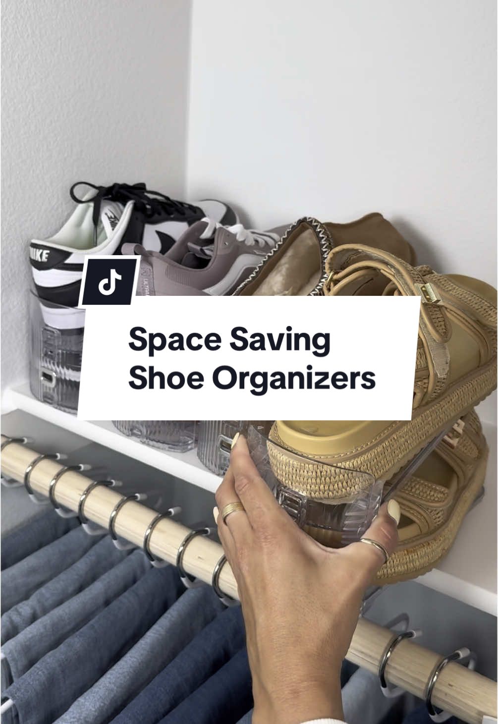 Space Saving Shoe Organizers! 👟👠👡👞🥿🩴✨ Low on storage space for your shoes? These double the usable space that you have so that you can store more ✨neatly✨! 🫶🏽 They make closet organization a breeze! #neatlyembellished #professionalorganizer #homeorganizer #homeorganizing #organization #organizingideas #organizingtips #organizinghacks #organizedhome #organizedmom #organizedlife #amazon #amazonmusthaves #amazonfavorites #amazonfinds #amazonfaves #amazoninfluencer #amazoninfluencerprogram #amazonhome #closetorganization #closetorganizer #shoeorganizer #shoeorganization #closetorganizing #closetgoals