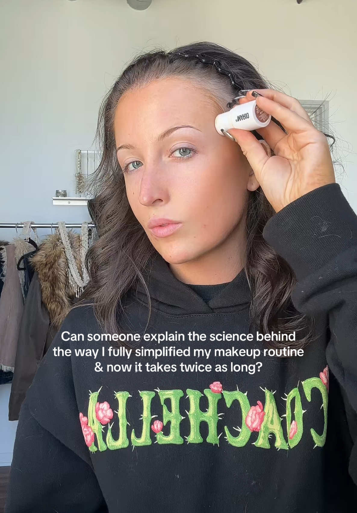 Is this just a me problem or anyone else?? (I need a lint roller I know) #MakeupRoutine #naturalmakeup #simplemakeup #makeuptutorial 